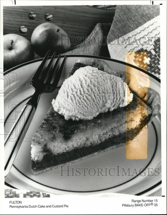 1992 Press Photo The Pennsylvania Dutch cake and custard pie - Historic Images