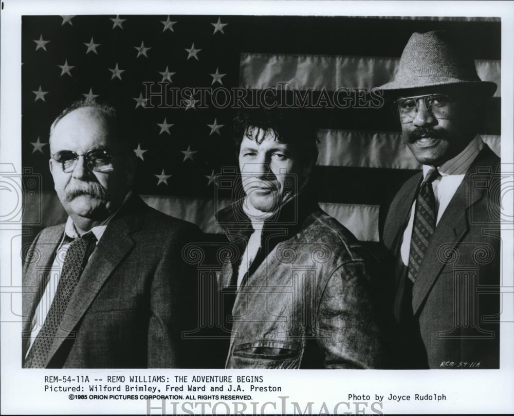 1986 Press Photo Remo Williams The Adventure Begins Wilford Brimley Fred Ward - Historic Images