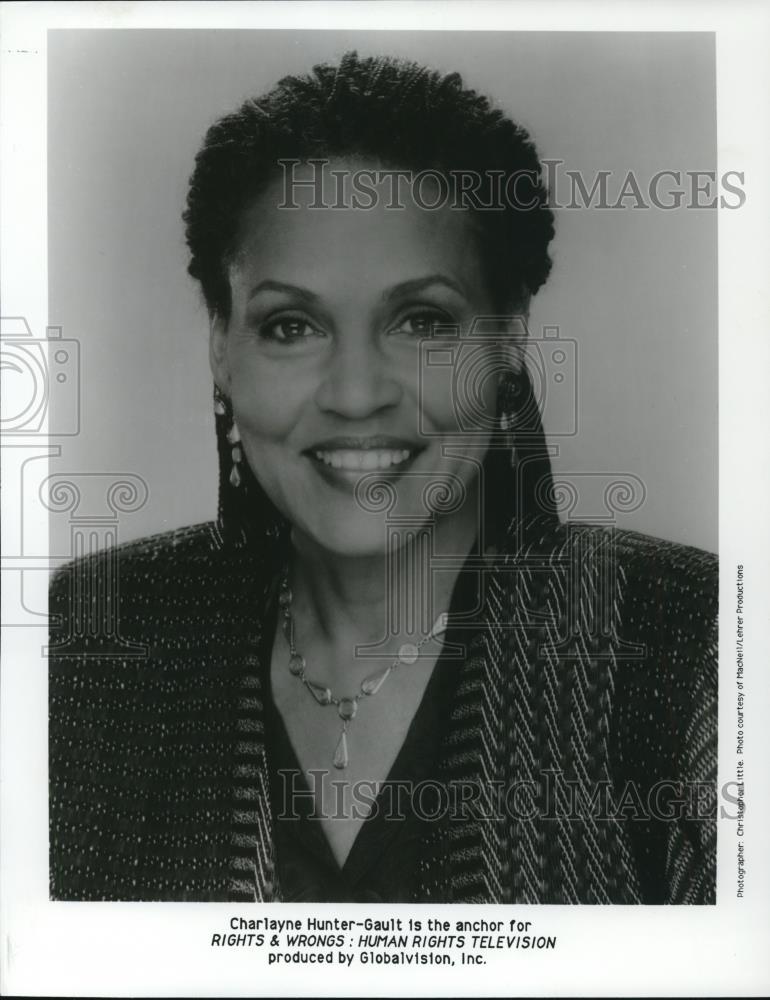 Press Photo Charlayne Hunter Gault Hosts Rights & Wrongs - cvp57966 - Historic Images