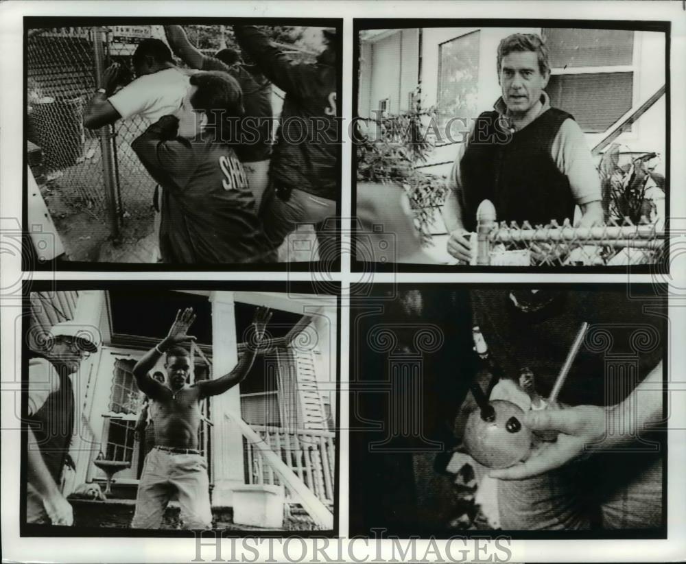 1989 Press Photo DEA Agents Dan Rather 48 Hours Crack Street - cvp55594 - Historic Images