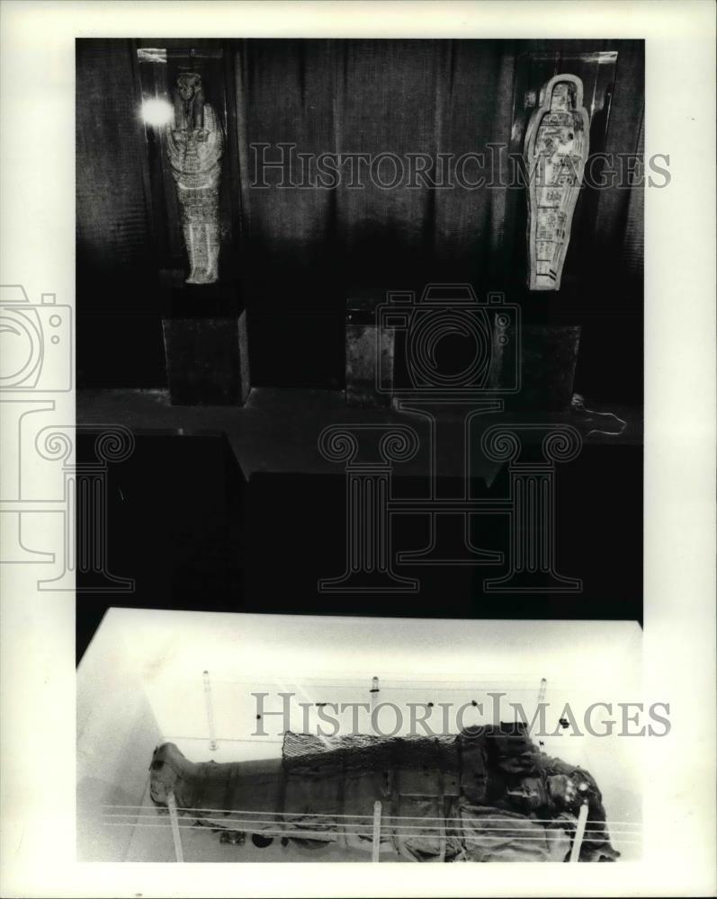 1980 Press Photo The Egyptian mummy at the Cleveland Health Education Museum - Historic Images