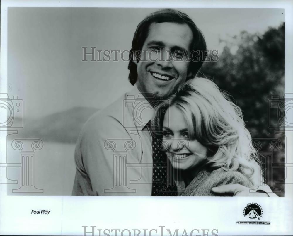 1992 Press Photo Chevy Chase and Goldie Hawn in Foul Play - cvp45098 - Historic Images