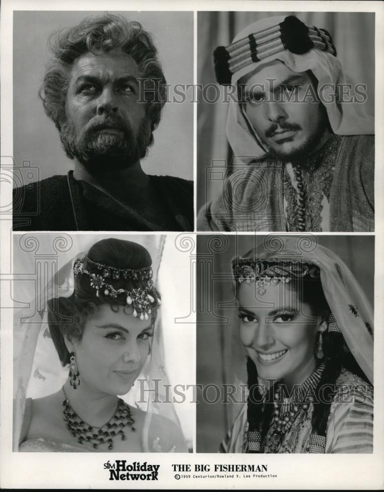 1959 Press Photo Howard Kell, John Saxon & Cast of The Big Fisherman - Historic Images