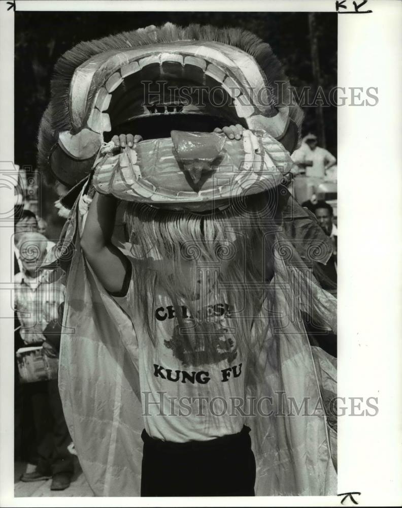 1985 Press Photo Dedication of Chinese Cultural garden - Historic Images