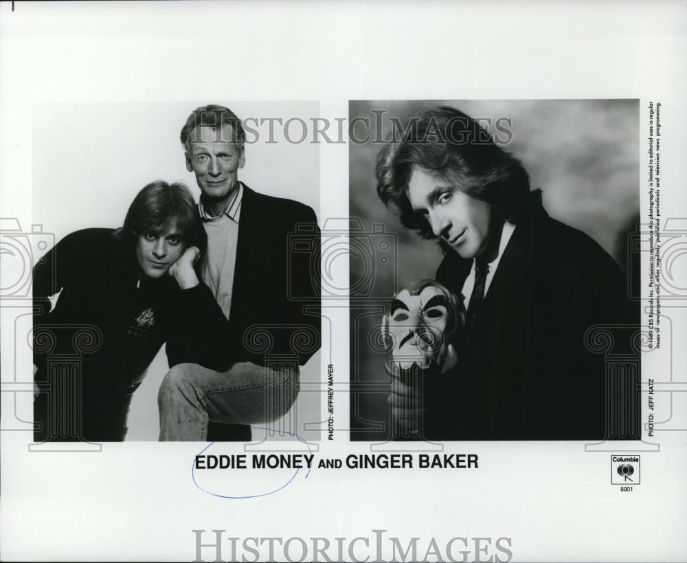 1989 Press Photo Eddie Money and Ginger Baker - cvp46449 - Historic Images