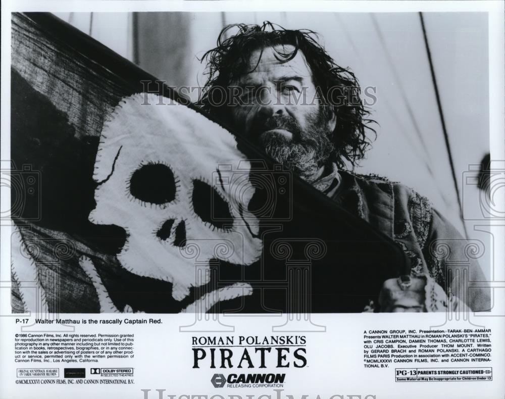1986 Press Photo Walter Matthau in Pirates - cvp41818 - Historic Images