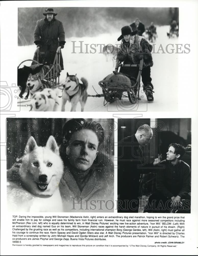 Undated Press Photo Mackenzie Astin, Rex Linn, George Gerdes in Iron Will - Historic Images