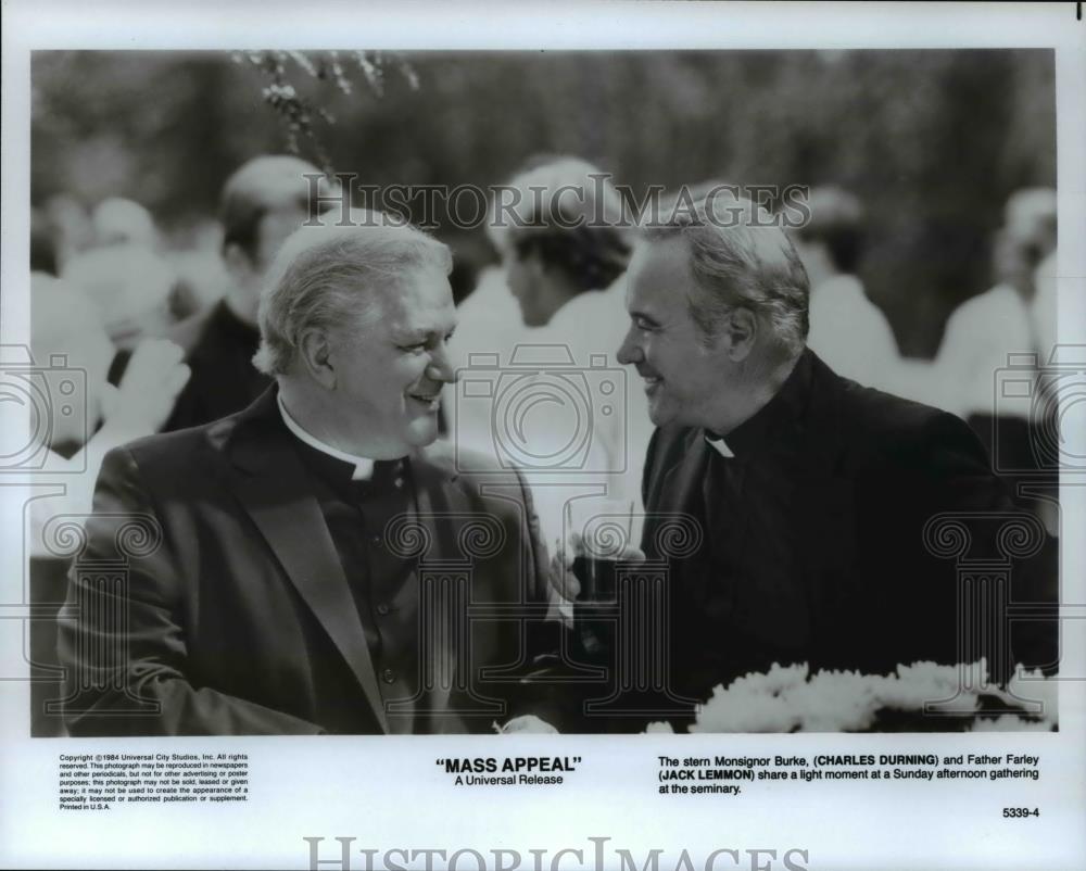 1984 Press Photo Charles Durning Jack Lemmon in Mass Appeal - cvp70097 - Historic Images