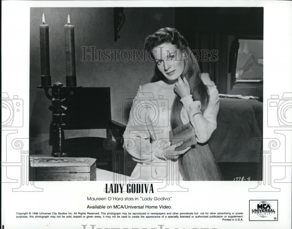 1997 Press Photo Maureen O'Hara in "Lady Godiva" - cvp51503 - Historic Images