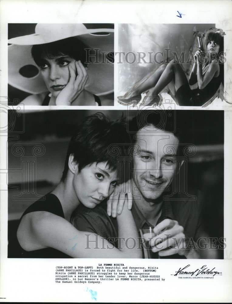 1991 Press Photo Anne parillaud Jean Hugues Anglade "La Femme Nikita" - Historic Images