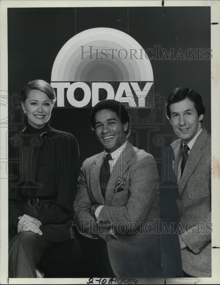 1981 Press Photo Jane Pauley, Bryan Gumbel & Chris Wallace Hosts of Today - Historic Images