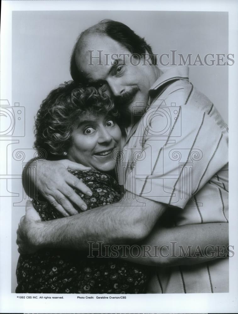 1992 Press Photo Miriam Margolyes and Tomas Milan star on Frannie&#39;s Turn TV show - Historic Images