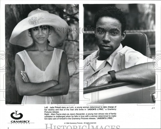 1994 Press Photo Jada Pinkett and Allen Payne star in Jason's Lyric - cvp52906 - Historic Images