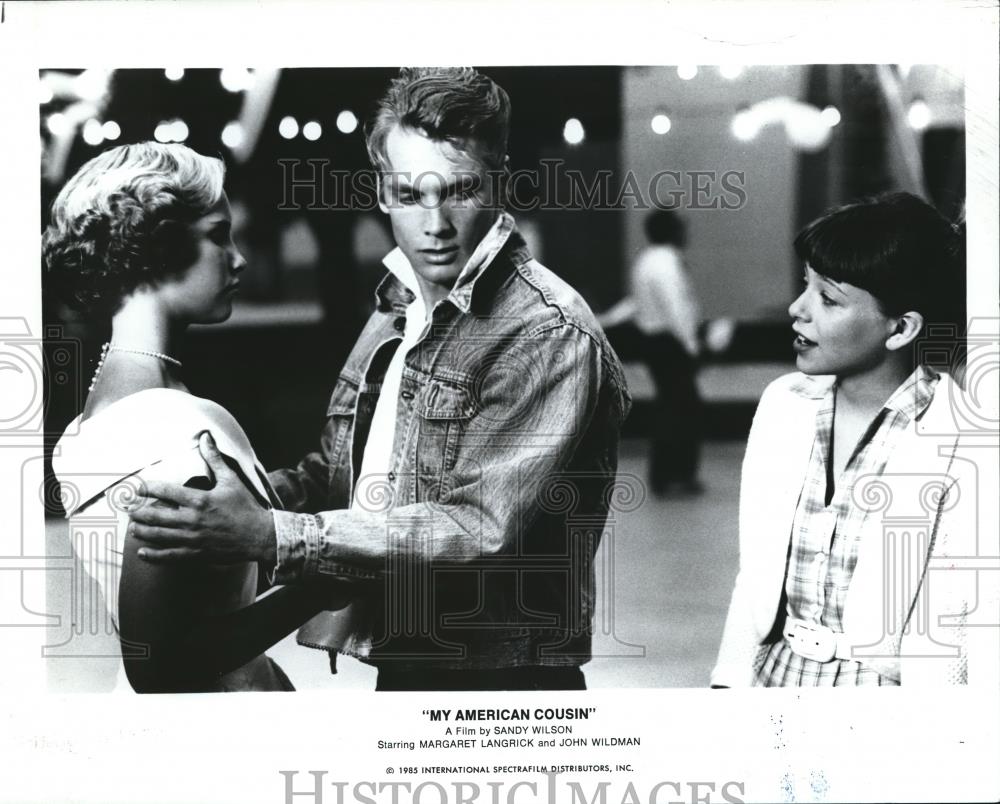 1986 Press Photo Margaret Langrick and John Wildman star in My American Cousin - Historic Images