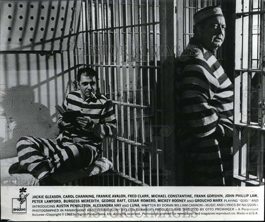 1968 Press Photo Michael Constantine & Jackie Gleason in Skidoo - cvp42757 - Historic Images