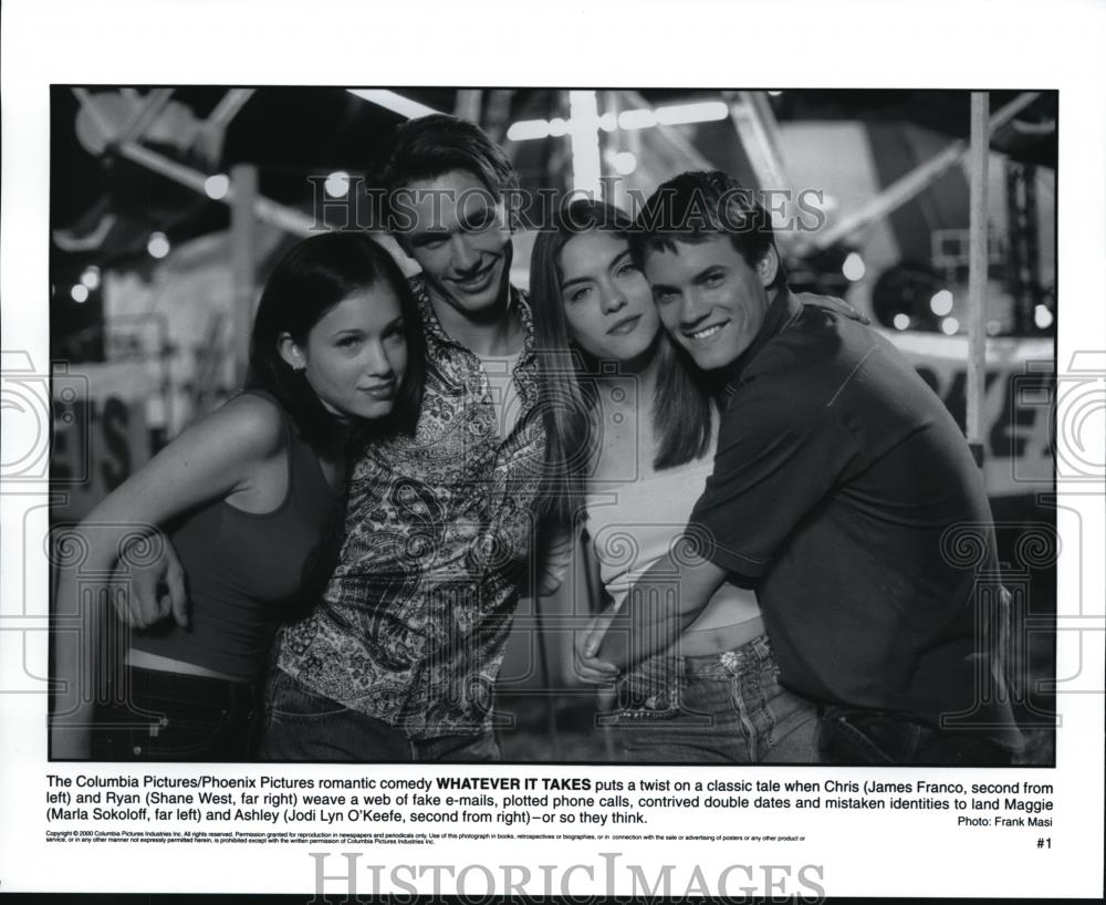 2000 Press Photo James Franco Shane West Marla Sokoloff "Whatever It Takes" - Historic Images