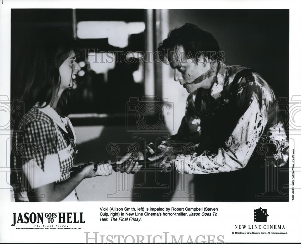 1994 Press Photo Allison Smith, Stephen Culp in Jason Goes To Hell - cvp52196 - Historic Images