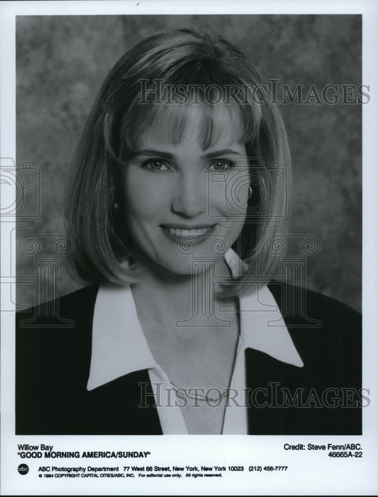 1994 Press Photo Willow Bay host Good Morning American Sunday - Historic Images