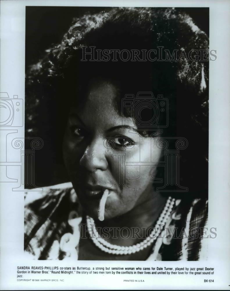 1986 Press Photo Sandra Reaves-Phillips in Round Midnight - cvp55006 - Historic Images