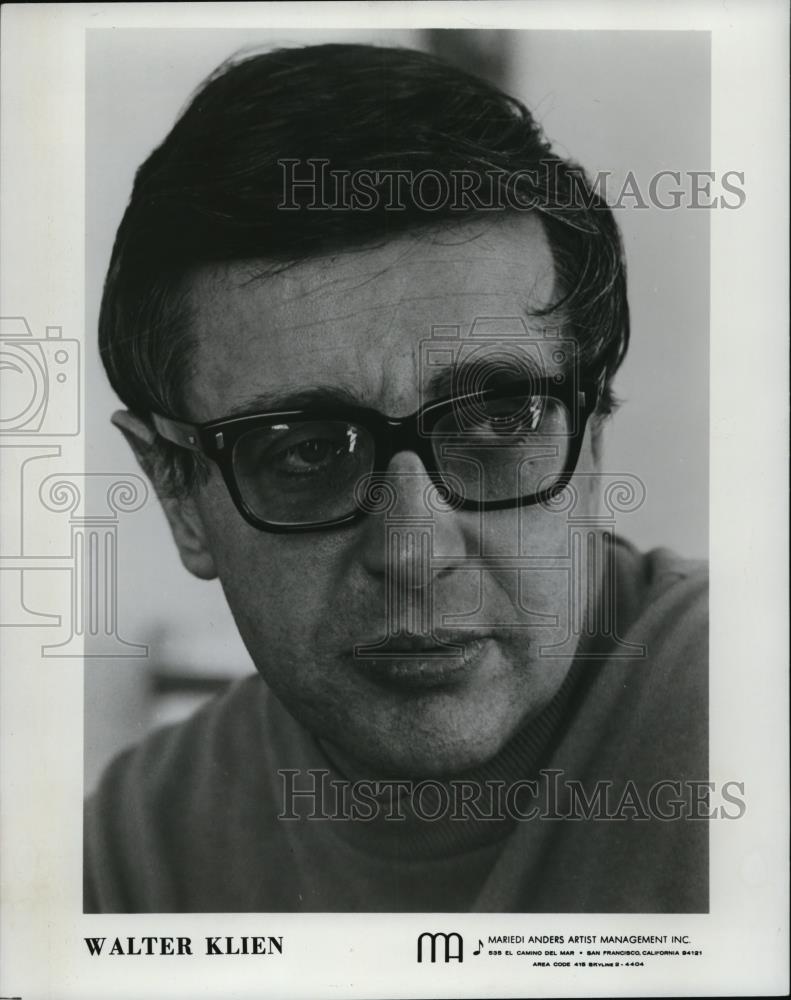1974 Press Photo Musician Walter Klien - Historic Images