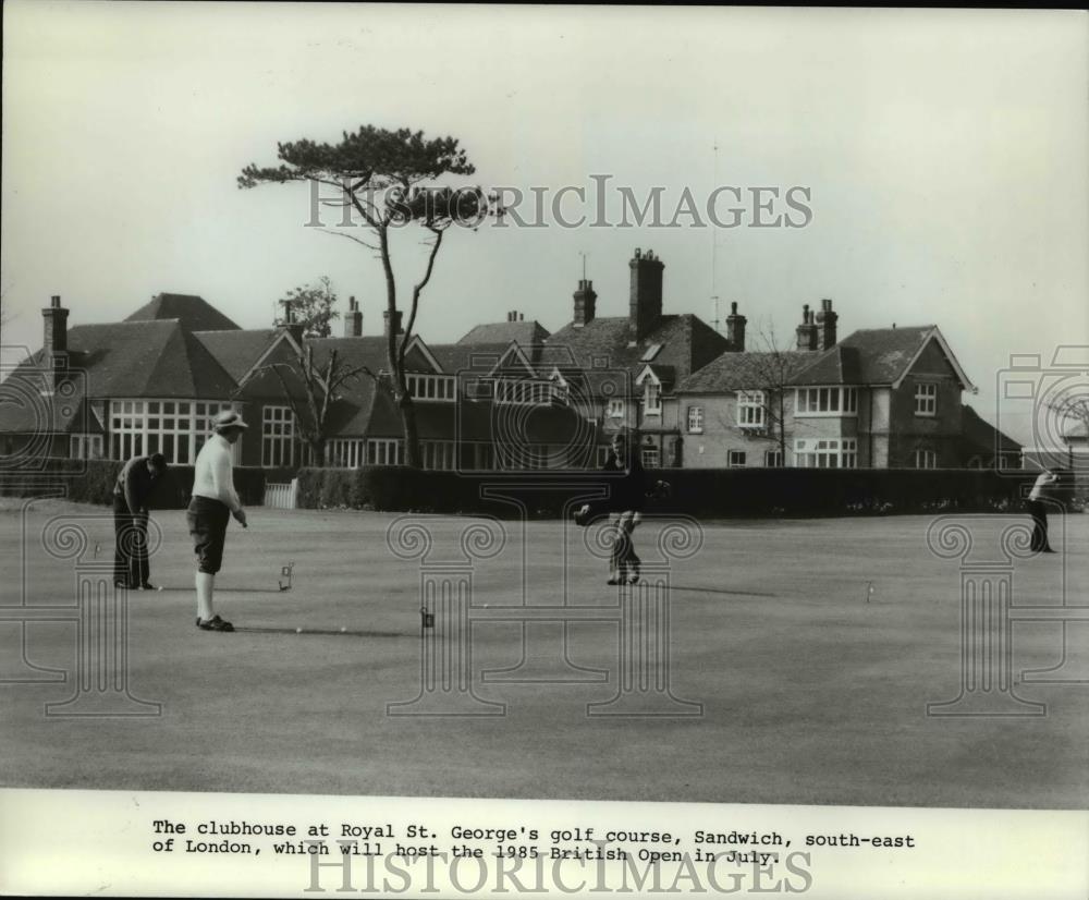 1985 Press Photo The Clubhouse of George&#39;s Golf Course at Royal St. London - Historic Images