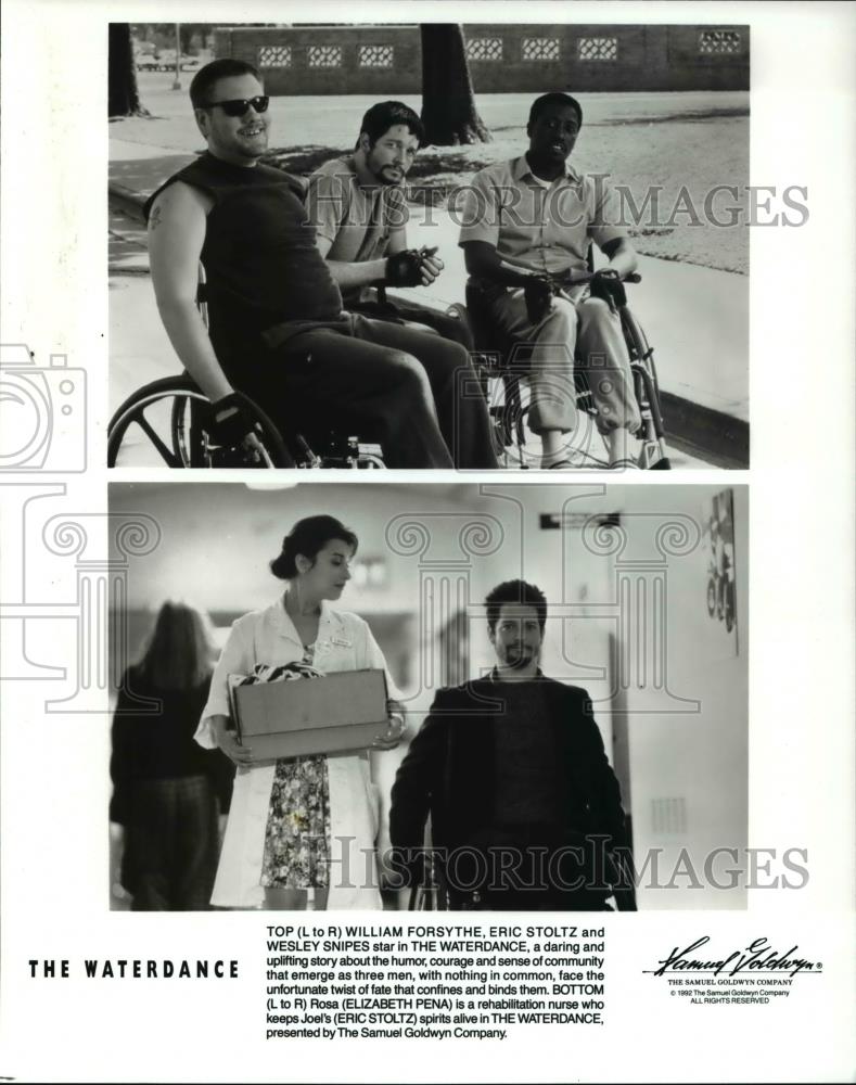 1993 Press Photo William Forsythe Eric Stoltz Wesley Snipes &quot;The Waterdance&quot; - Historic Images