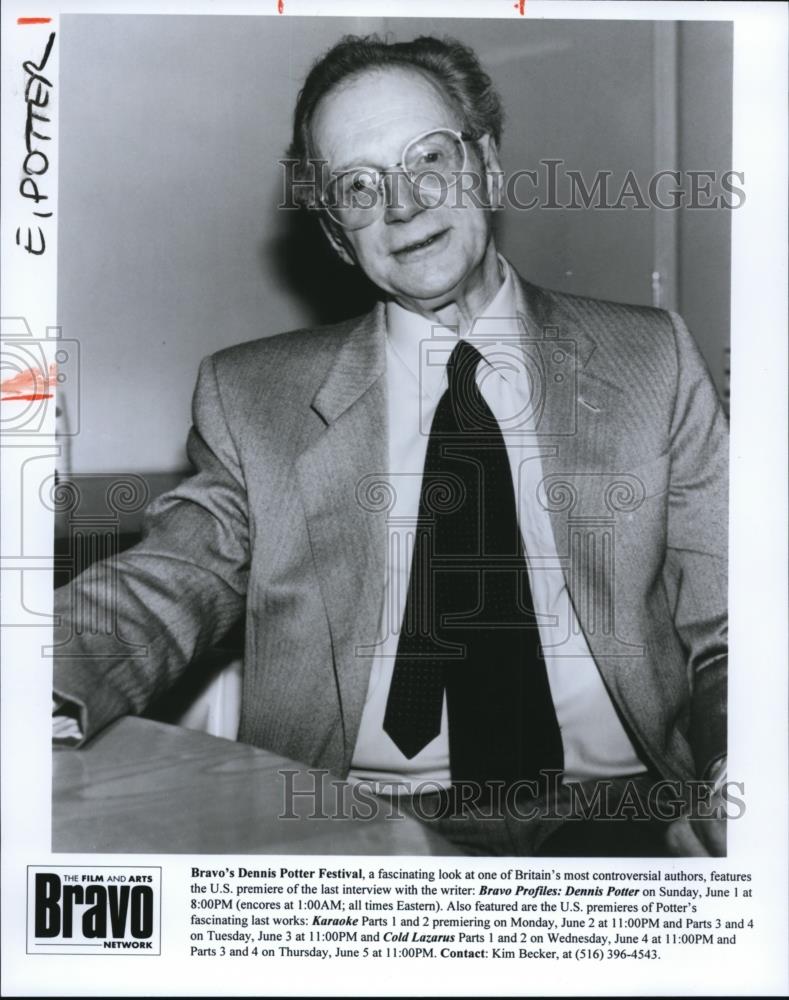 1997 Press Photo Dennis Potter, Britain&#39;s most controversial authors. - Historic Images