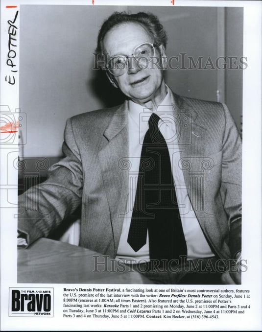 1997 Press Photo Dennis Potter, Britain's most controversial authors. - Historic Images