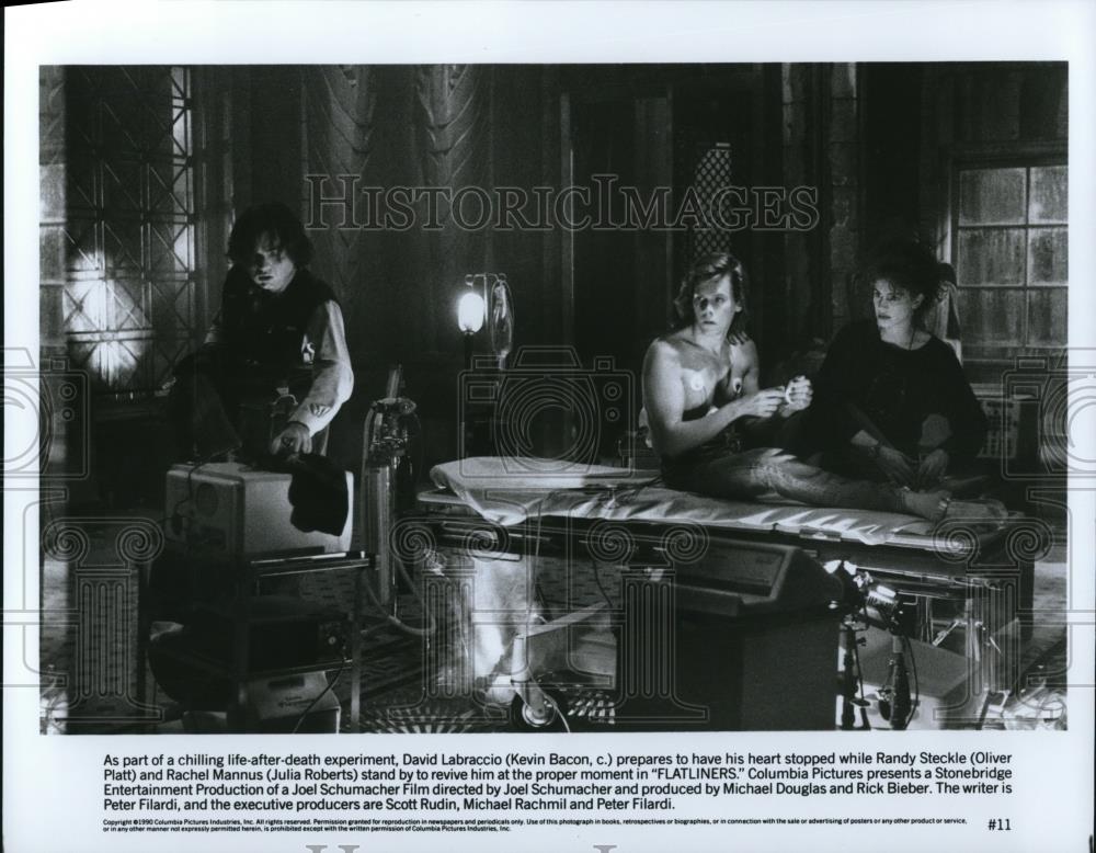 1990 Press Photo Flatliners Kiefer Sutherland Kevin Bacon Julia Roberts - 693 - Historic Images