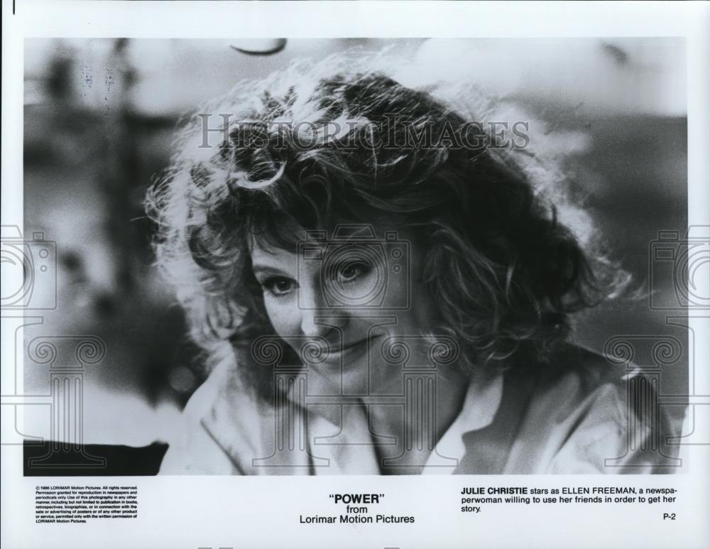 1986 Press Photo Julie Christie in Power - cvp41808 - Historic Images