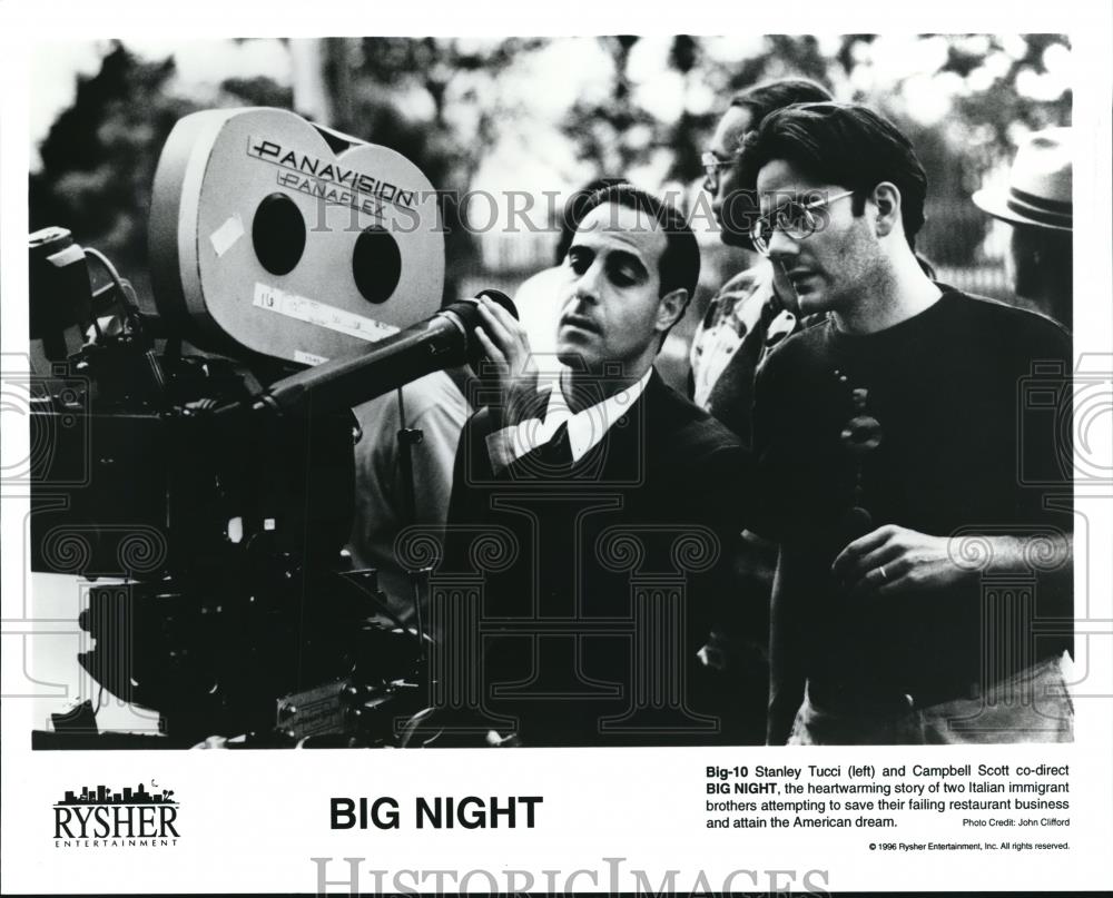 1996 Press Photo Stanley Tucci Campbell Scott co-direct Big Night - cvp56557 - Historic Images