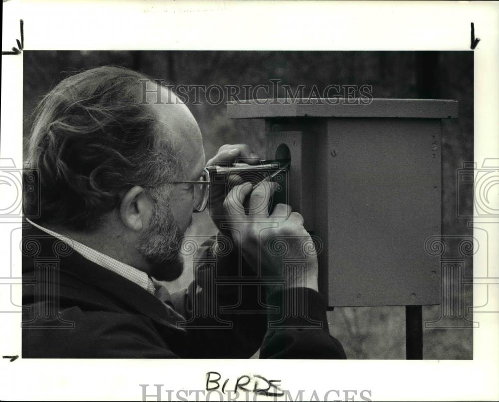 1990 Press Photo Richard Tuttle, Ohio&#39;s blue Bird, a Delaware teacher - Historic Images