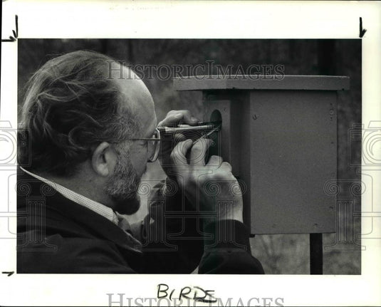 1990 Press Photo Richard Tuttle, Ohio's blue Bird, a Delaware teacher - Historic Images
