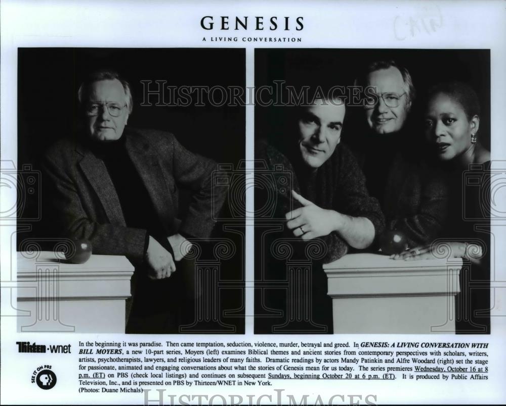 1996 Press Photo Genesis A Living Conversation With Bill Moyers - cvp46096 - Historic Images
