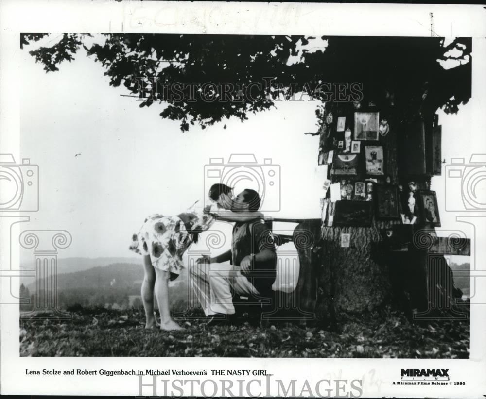 1991 Press Photo Lena Stolze and Robert Giggenbach star in The Nasty Girl - Historic Images