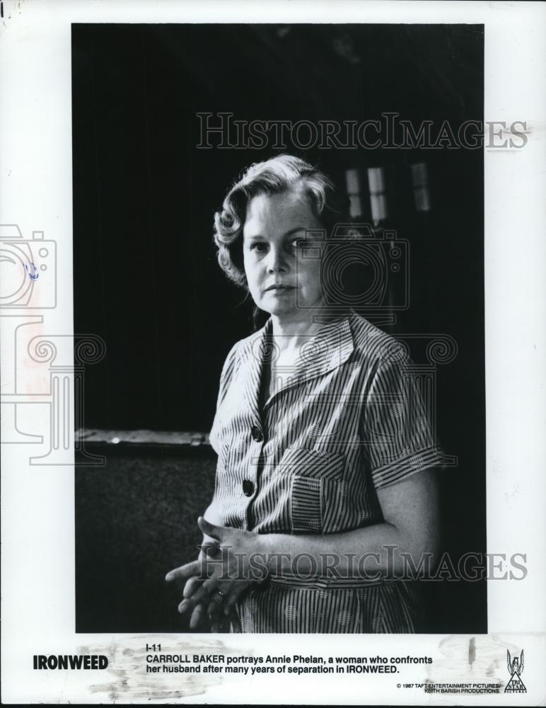 1988 Press Photo Carroll Baker stars as Annie Phelan in Ironweed - cvp48477 - Historic Images