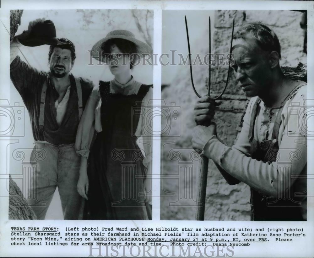 1985 Press Photo Fred Ward &amp; Lisa Hilboldt in American Playhouse - cvp55758 - Historic Images