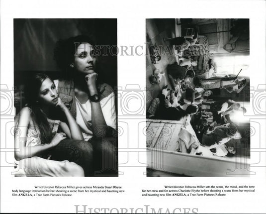 Press Photo Rebecca Miller Miranda Stuart Rhyne on set of Angela - cvp56669 - Historic Images