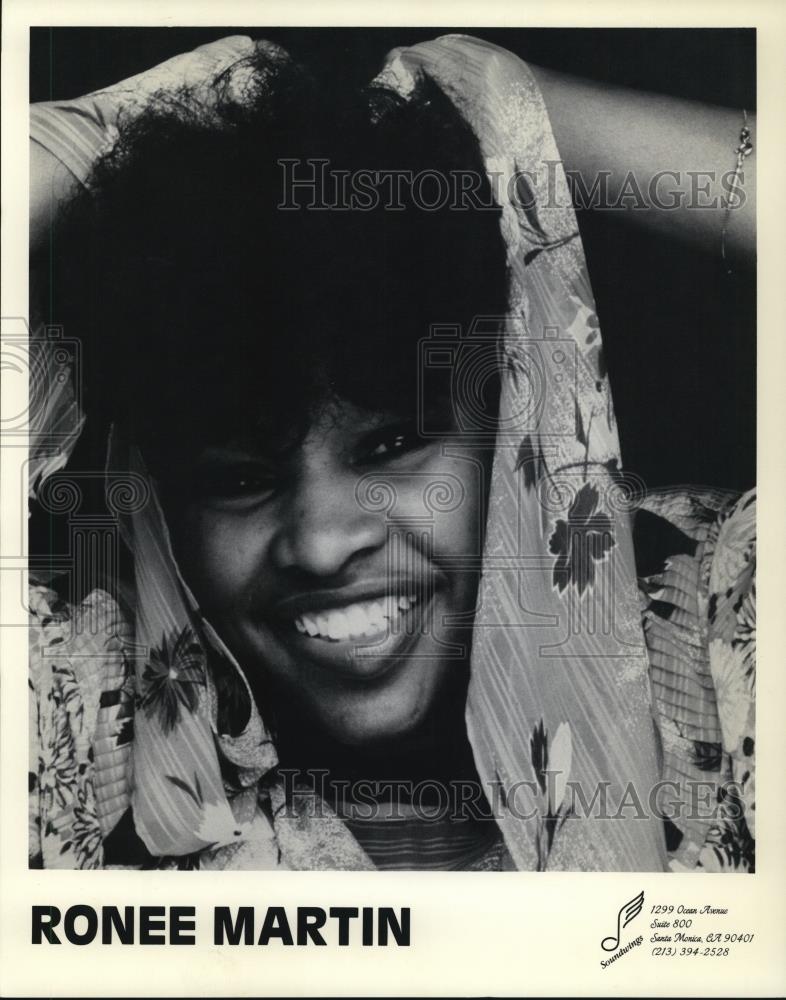 1987 Press Photo Ronee Martin R&amp;B Soul Singer - Historic Images