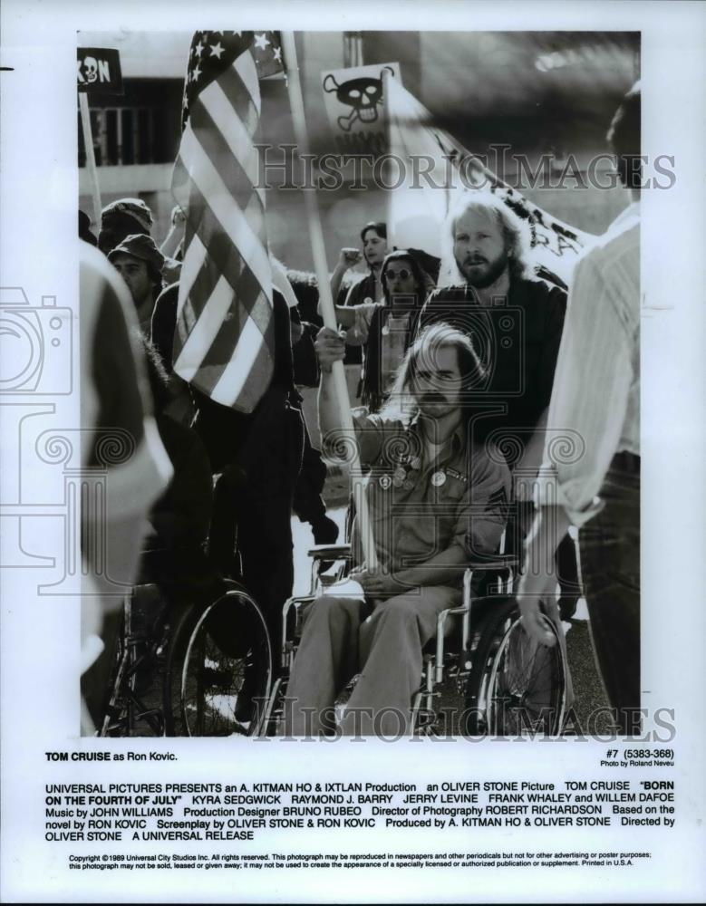 1989 Press Photo Tom Cruise in Born on the 4th of July - cvp75465 - Historic Images