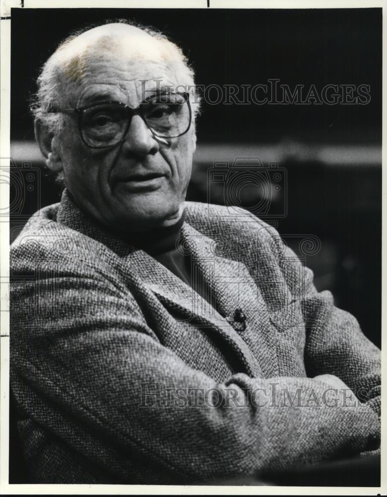 1990 Press Photo Arthur Miller American PLaywright In London - Historic Images