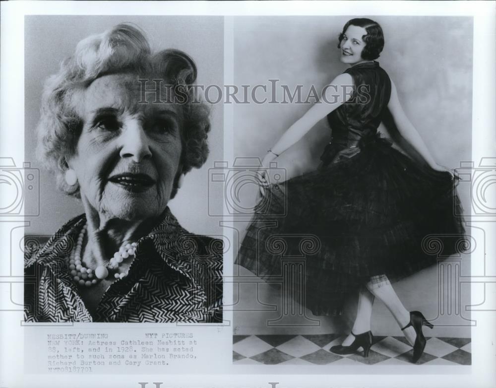 1928 Press Photo Cathleen Nesbitt Age 88 on Left - cvp41551 - Historic Images