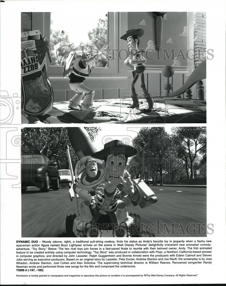 1995 Press Photo Toy Story Woody ANd Buzz - cvp69154 - Historic Images