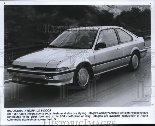 1987 Press Photo The 1987 Acura Integra LS 3-Door - Historic Images