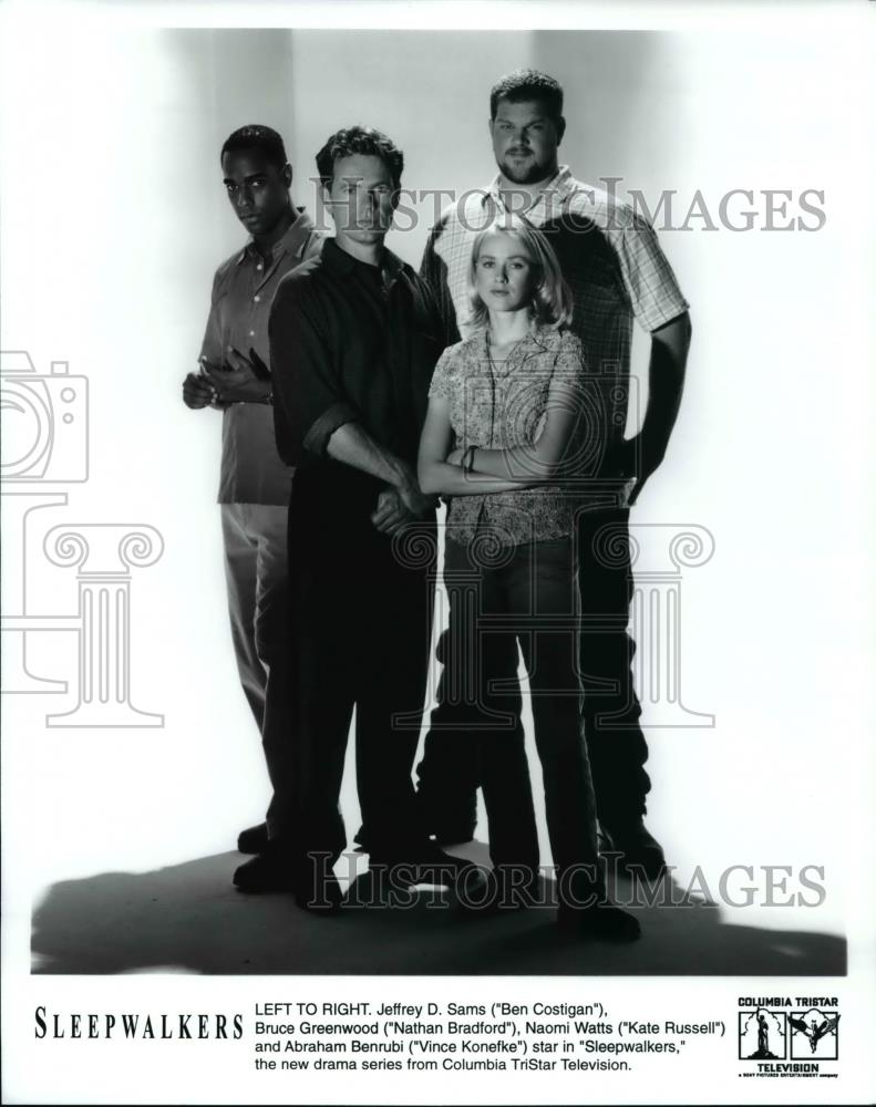 1990 Press Photo Jeffery D Sams, Bruce Greenwood &amp; Cast of Sleepwalkers - Historic Images