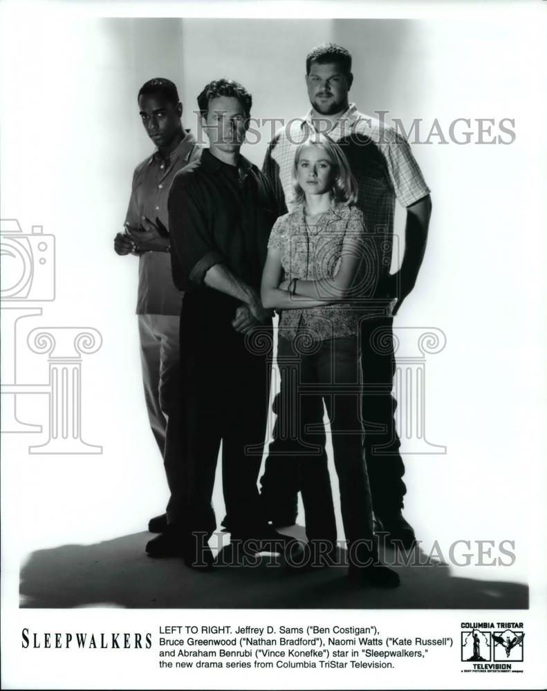 1990 Press Photo Jeffery D Sams, Bruce Greenwood & Cast of Sleepwalker ...