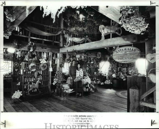 1989 Press Photo Dan and Tracy Lake, naturally county dried flowers. Norwalz Oh. - Historic Images