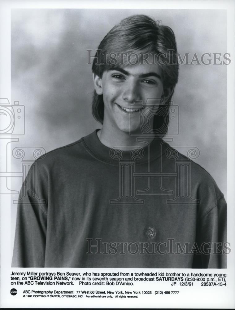 1991 Press Photo Jeremy Miller in Growing Pains - cvp58302 - Historic ...