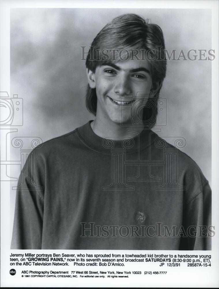 1991 Press Photo Jeremy Miller in Growing Pains - cvp58302 - Historic Images