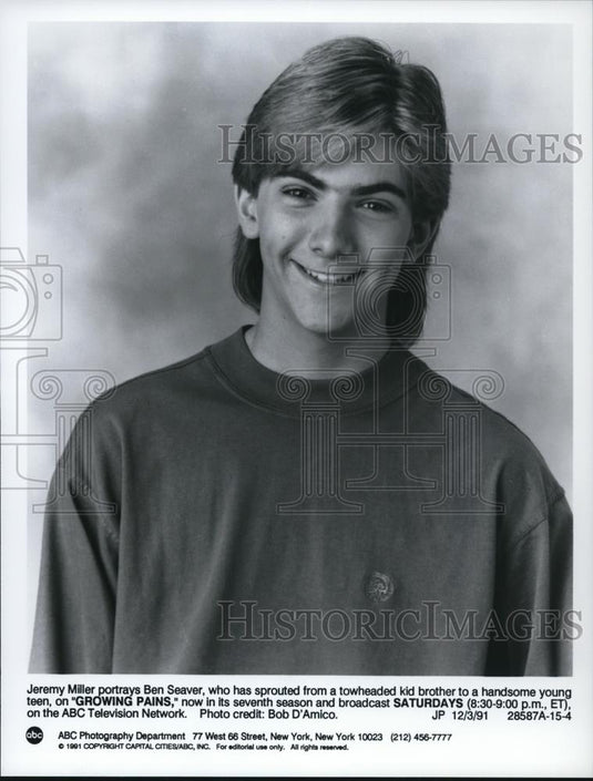 1991 Press Photo Jeremy Miller in Growing Pains - cvp58302 - Historic Images
